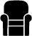 the image is of a slip covered chair